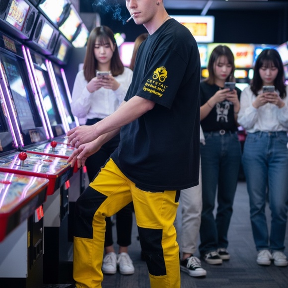 Gildan MTN-TV Promo Graphic Tee Black Oversized - Picture 4 of 10